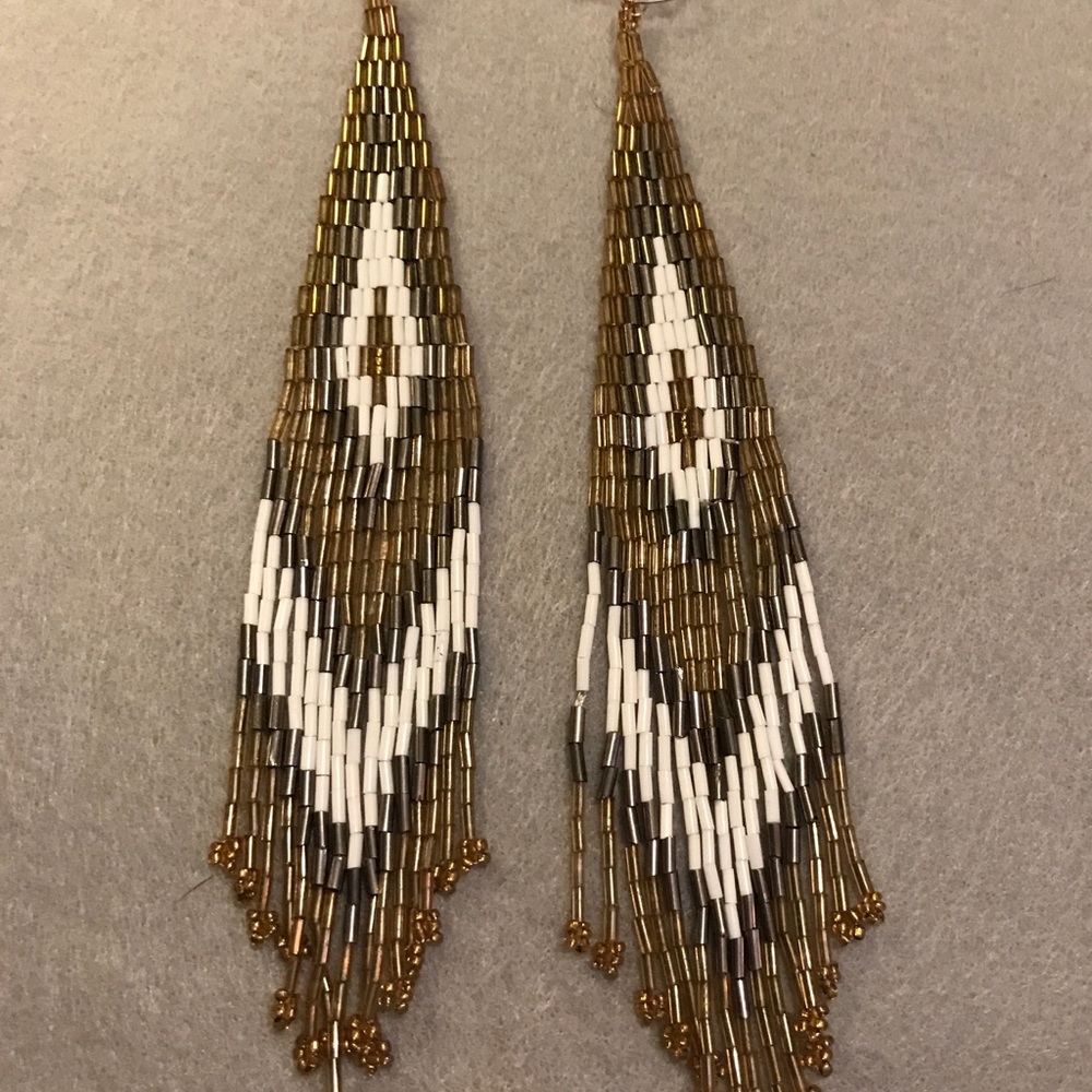 COPY - COPY - Long beaded earrings.
